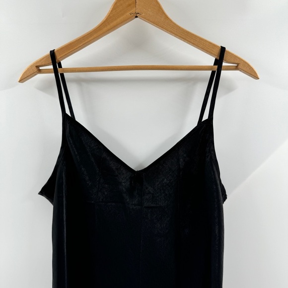 Gilly Hicks Black Satin Slip Dress – Size Medium - Picture 2 of 7